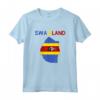 BANDIERA E MAPPA DELLA SWAZILAND - Maglietta Merch dei Paesi Freddi con Design Swaziland - Ideale per i Viaggiatori