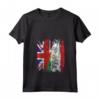 Donna Tagikistan Bandiere del Regno Unito | Radici tagikistane britanniche Maglietta con Collo a V - Orgogliosa Gran Bretagna Roots Tagikistan - Abbigliamento Vintage