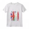 Donna Tagikistan Bandiere del Regno Unito | Radici tagikistane britanniche Maglietta con Collo a V - Orgogliosa Gran Bretagna Roots Tagikistan - Abbigliamento Vintage
