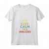 Donna Keep Calm I'm A Tappezziere Maglietta con Collo a V - Regalo Compleanno o Natale per Tappezziere Appassionato