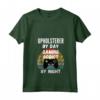 Donna Tappezziere Di Giorno, Gaming Addict Di Notte - Maglietta con Collo a V Vintage per Videogiocatori - Regalo Unico per Tappezzieri