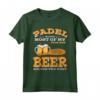 Padel e Birra Frasi Divertenti - T-shirt Paddle Tennis con Grafica di Racchette e Birra - Regalo Originale per Giocatori di Padel Tennis