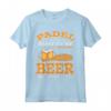 Padel e Birra Frasi Divertenti - T-shirt Paddle Tennis con Grafica di Racchette e Birra - Regalo Originale per Giocatori di Padel Tennis