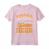 Padel e Birra Frasi Divertenti - T-shirt Paddle Tennis con Grafica di Racchette e Birra - Regalo Originale per Giocatori di Padel Tennis