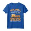 Padel e Birra Frasi Divertenti - T-shirt Paddle Tennis con Grafica di Racchette e Birra - Regalo Originale per Giocatori di Padel Tennis