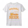Padel e Birra Frasi Divertenti - T-shirt Paddle Tennis con Grafica di Racchette e Birra - Regalo Originale per Giocatori di Padel Tennis