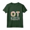Donna Fiori Terapista Occupazionale - Maglietta con Collo a V - Ideale per Terapista Occupazionale o Assistente - Design OT Occupational Therapy