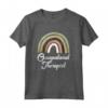 Boho Retro Vintage Rainbow Terapista Occupazionale - Maglietta Colorata per Terapia Pediatrica - Stile Retro OT