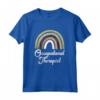 Boho Retro Vintage Rainbow Terapista Occupazionale - Maglietta Colorata per Terapia Pediatrica - Stile Retro OT