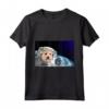 HapTiger Norwich Terrier Maglietta - Doge to the Moon Space-themed T-shirt for Dog Lovers and Astronomers