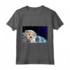 HapTiger Norwich Terrier Maglietta - Doge to the Moon Space-themed T-shirt for Dog Lovers and Astronomers