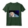 HapTiger Norwich Terrier Maglietta - Doge to the Moon Space-themed T-shirt for Dog Lovers and Astronomers