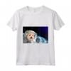 HapTiger Norwich Terrier Maglietta - Doge to the Moon Space-themed T-shirt for Dog Lovers and Astronomers