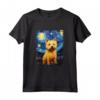 Norwich Terrier - Dipinto con Cane Notte Stellata Maglietta per Amanti del Norwich Terrier - Regalo Unico per Natale, Ringraziamento, San Valentino o Compleanno