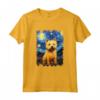 Norwich Terrier - Dipinto con Cane Notte Stellata Maglietta per Amanti del Norwich Terrier - Regalo Unico per Natale, Ringraziamento, San Valentino o Compleanno