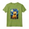 Norwich Terrier - Dipinto con Cane Notte Stellata Maglietta per Amanti del Norwich Terrier - Regalo Unico per Natale, Ringraziamento, San Valentino o Compleanno