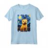 Norwich Terrier - Dipinto con Cane Notte Stellata Maglietta per Amanti del Norwich Terrier - Regalo Unico per Natale, Ringraziamento, San Valentino o Compleanno