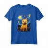 Norwich Terrier - Dipinto con Cane Notte Stellata Maglietta per Amanti del Norwich Terrier - Regalo Unico per Natale, Ringraziamento, San Valentino o Compleanno