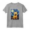 Norwich Terrier - Dipinto con Cane Notte Stellata Maglietta per Amanti del Norwich Terrier - Regalo Unico per Natale, Ringraziamento, San Valentino o Compleanno