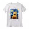 Norwich Terrier - Dipinto con Cane Notte Stellata Maglietta per Amanti del Norwich Terrier - Regalo Unico per Natale, Ringraziamento, San Valentino o Compleanno