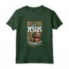 Gesù e il cane - Norwich Terrier Maglietta per Cristiani Devoti - Walking with Jesus Slogan