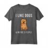 Funny I Like Norwich Terrier Dogs And Maybe 3 People - Maglietta per Amanti dei Cani Norwich Terrier - Ideale Regalo per Chi Ama i Cani
