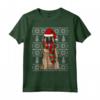 Natale Ugly Christmas Belgian Tervuren Maglietta - Regalo Divertente per Amanti dei Cani - Santa Hat Xmas