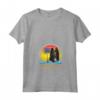 Donna HapTiger Belgian Tervuren Maglietta con Collo a V - Unique Dog Lover Gift for Father, Grandpa, and Religious Individuals - Man's Best Friend and Guardian Angel Theme