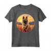 Colorato Belga Tervuren Fiore Tramonto Puppy Dog Art Maglietta - Ideale per Amanti dei Cani e della Natura