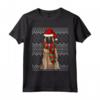 Ugly Christmas Xmas Belgian Tervuren Natale Maglietta - Design Divertente per Amanti dei Cani - Santa Claus Hat Incluso