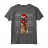 Ugly Christmas Xmas Belgian Tervuren Natale Maglietta - Design Divertente per Amanti dei Cani - Santa Claus Hat Incluso