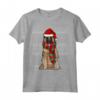 Ugly Christmas Xmas Belgian Tervuren Natale Maglietta - Design Divertente per Amanti dei Cani - Santa Claus Hat Incluso