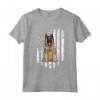 Bandiera Americana Bianco Belgian Tervuren Maglietta - American Flag 4th Of July Dog Tee - Ideale per Amanti dei Cani e Festeggiamenti del 4 Luglio