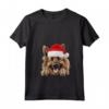 Cappello da Babbo Natale con Cane Belga Tervuren - Maglietta Invernale con Collo a V - Ideale per Amanti dei Cani a Natale