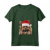 Cappello da Babbo Natale con Cane Belga Tervuren - Maglietta Invernale con Collo a V - Ideale per Amanti dei Cani a Natale