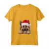 Cappello da Babbo Natale con Cane Belga Tervuren - Maglietta Invernale con Collo a V - Ideale per Amanti dei Cani a Natale