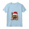 Cappello da Babbo Natale con Cane Belga Tervuren - Maglietta Invernale con Collo a V - Ideale per Amanti dei Cani a Natale