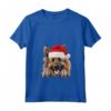 Cappello da Babbo Natale con Cane Belga Tervuren - Maglietta Invernale con Collo a V - Ideale per Amanti dei Cani a Natale