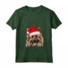 Cappello di Babbo Natale con Cane Belga Tervuren - Maglietta Festiva HapTiger per Amanti dei Cani - Ideale per Natale