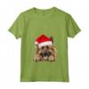 Cappello di Babbo Natale con Cane Belga Tervuren - Maglietta Festiva HapTiger per Amanti dei Cani - Ideale per Natale