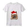 Cappello di Babbo Natale con Cane Belga Tervuren - Maglietta Festiva HapTiger per Amanti dei Cani - Ideale per Natale