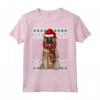 Ugly Christmas Belgian Tervuren Natale Maglietta - Regalo Divertente per Amanti dei Cani - Design con Cane e Cappello di Babbo Natale