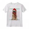 Ugly Christmas Belgian Tervuren Natale Maglietta - Regalo Divertente per Amanti dei Cani - Design con Cane e Cappello di Babbo Natale