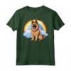 Simpatico Cucciolo di Cane Belga Tervuren Rainbow Cloud Kawaii Maglietta - Felicità tra le Nuvole - Regalo Unico per Amanti dei Cani