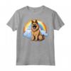 Simpatico Cucciolo di Cane Belga Tervuren Rainbow Cloud Kawaii Maglietta - Felicità tra le Nuvole - Regalo Unico per Amanti dei Cani