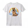 Simpatico Cucciolo di Cane Belga Tervuren Rainbow Cloud Kawaii Maglietta - Felicità tra le Nuvole - Regalo Unico per Amanti dei Cani