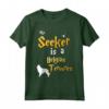 My Seeker is Belgian Tervuren - Tervuren belga Maglietta con Lettere Magiche per Proprietari di Cani e Amanti della Magia