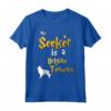 My Seeker is Belgian Tervuren - Tervuren belga Maglietta con Lettere Magiche per Proprietari di Cani e Amanti della Magia
