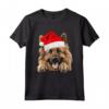 Cappello di Babbo Natale con Cane Belga Tervuren - Maglietta Festiva HapTiger per Amanti dei Cani durante il Natale
