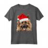 Cappello di Babbo Natale con Cane Belga Tervuren - Maglietta Festiva HapTiger per Amanti dei Cani durante il Natale